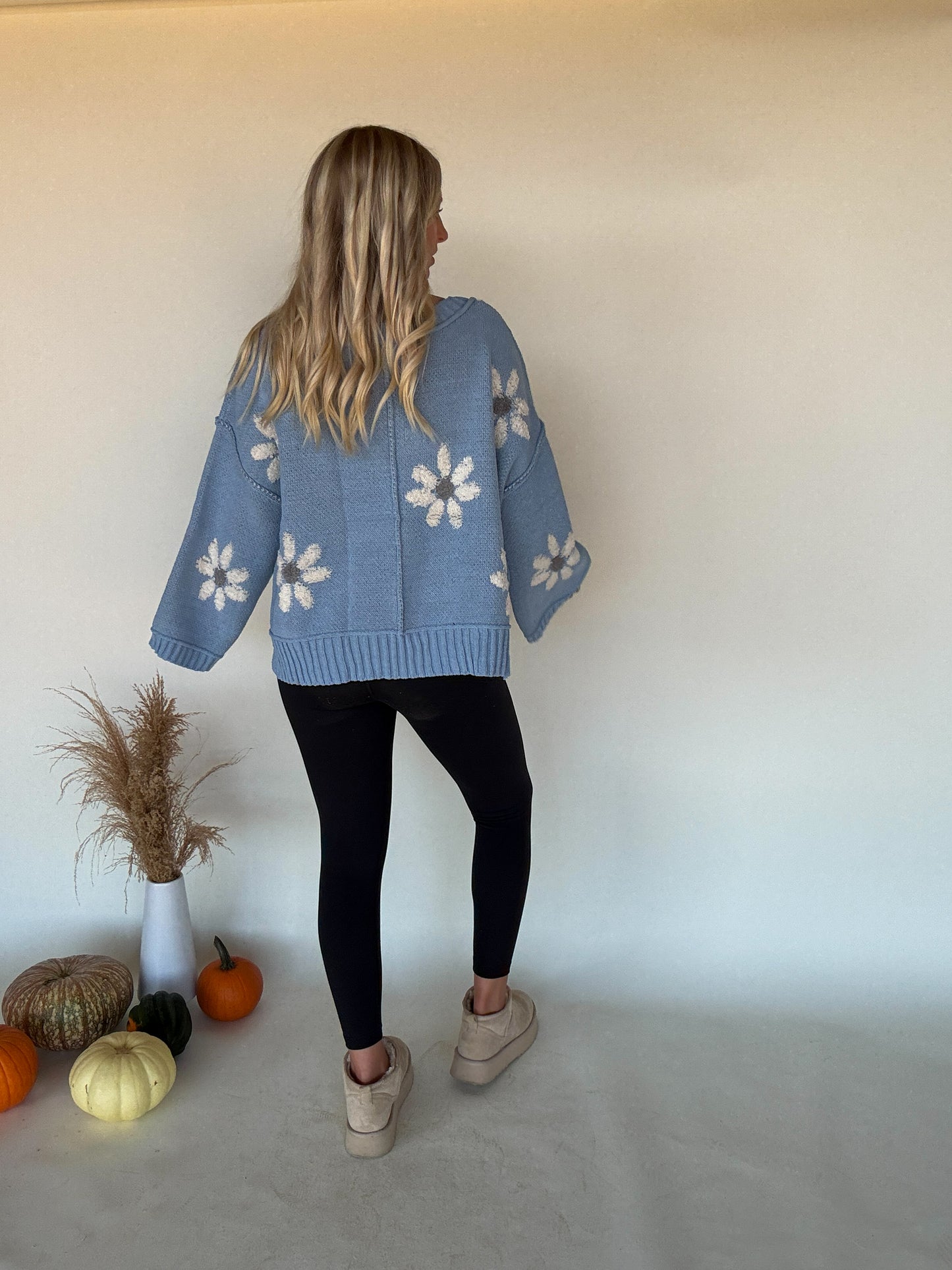 Golden Days Sweater - Baby Blue
