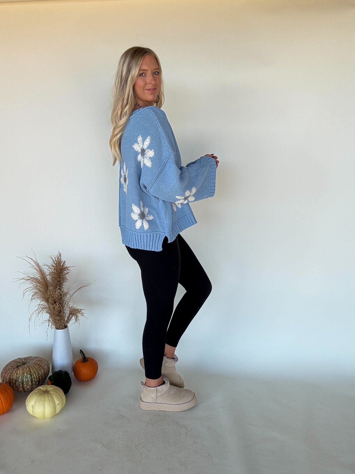 Golden Days Sweater - Baby Blue