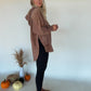 Corduroy Contrast Pullover - Brown