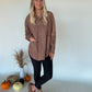 Corduroy Contrast Pullover - Brown