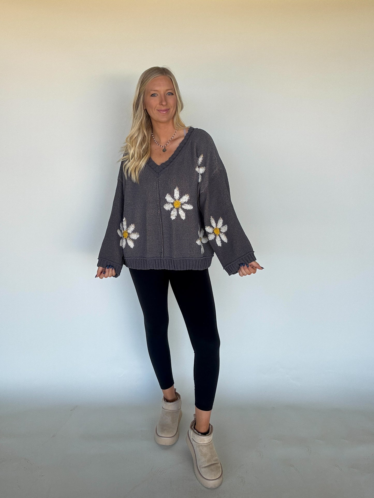 Golden Days Sweater - Charcoal