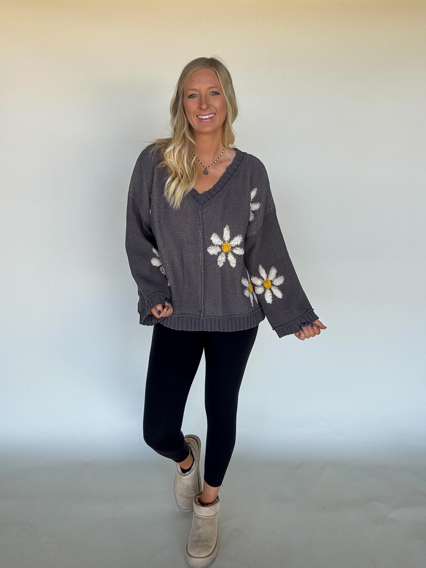 Golden Days Sweater - Charcoal