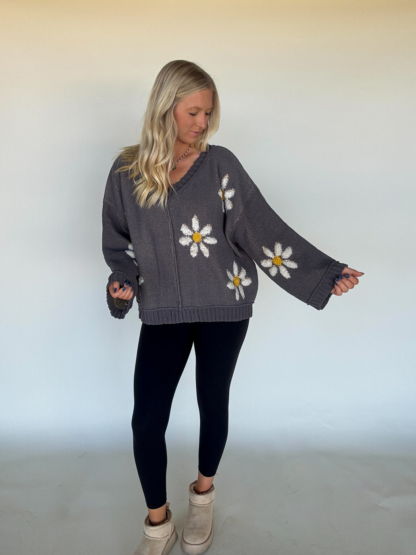 Golden Days Sweater - Charcoal