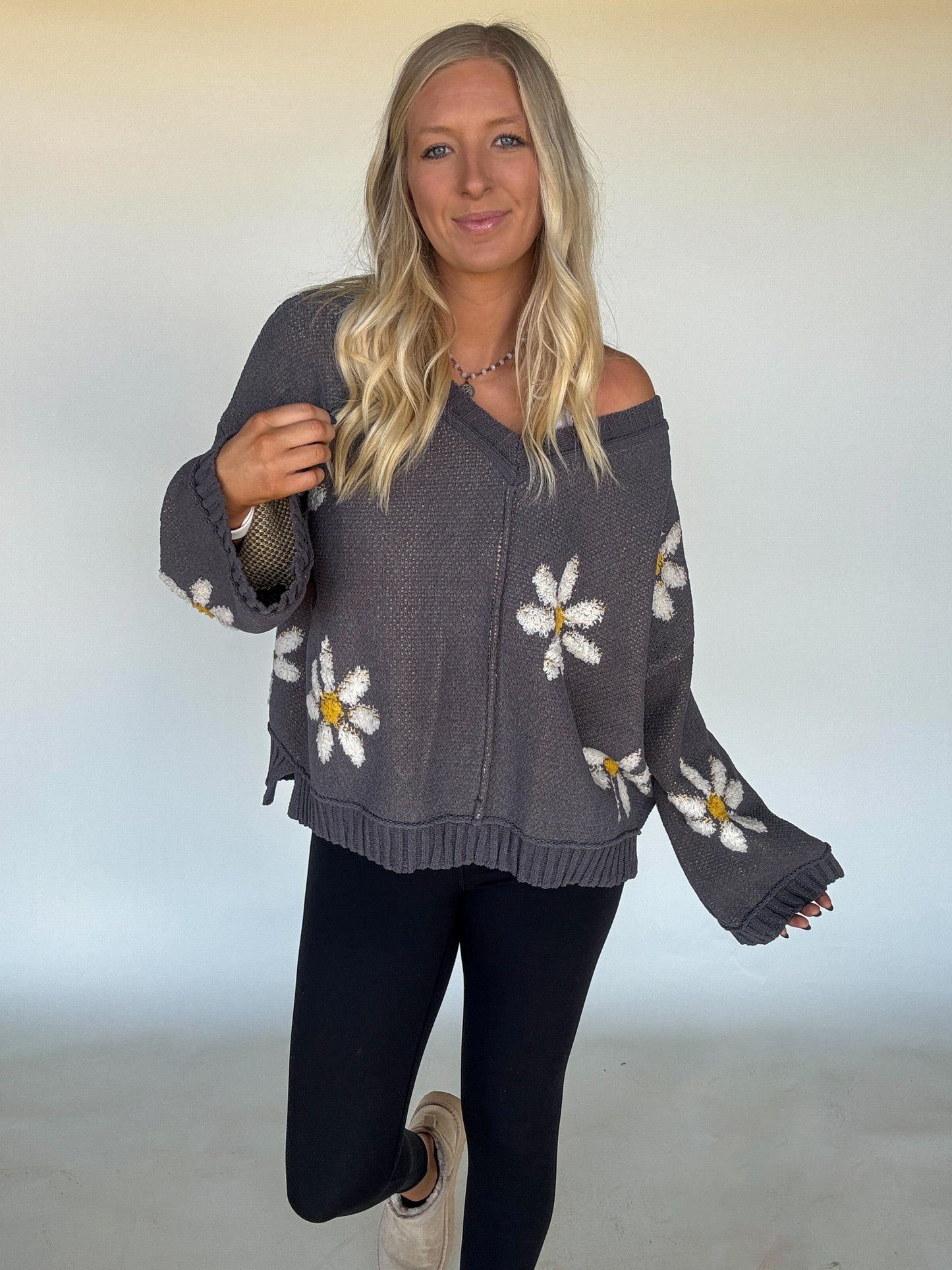 Golden Days Sweater - Charcoal