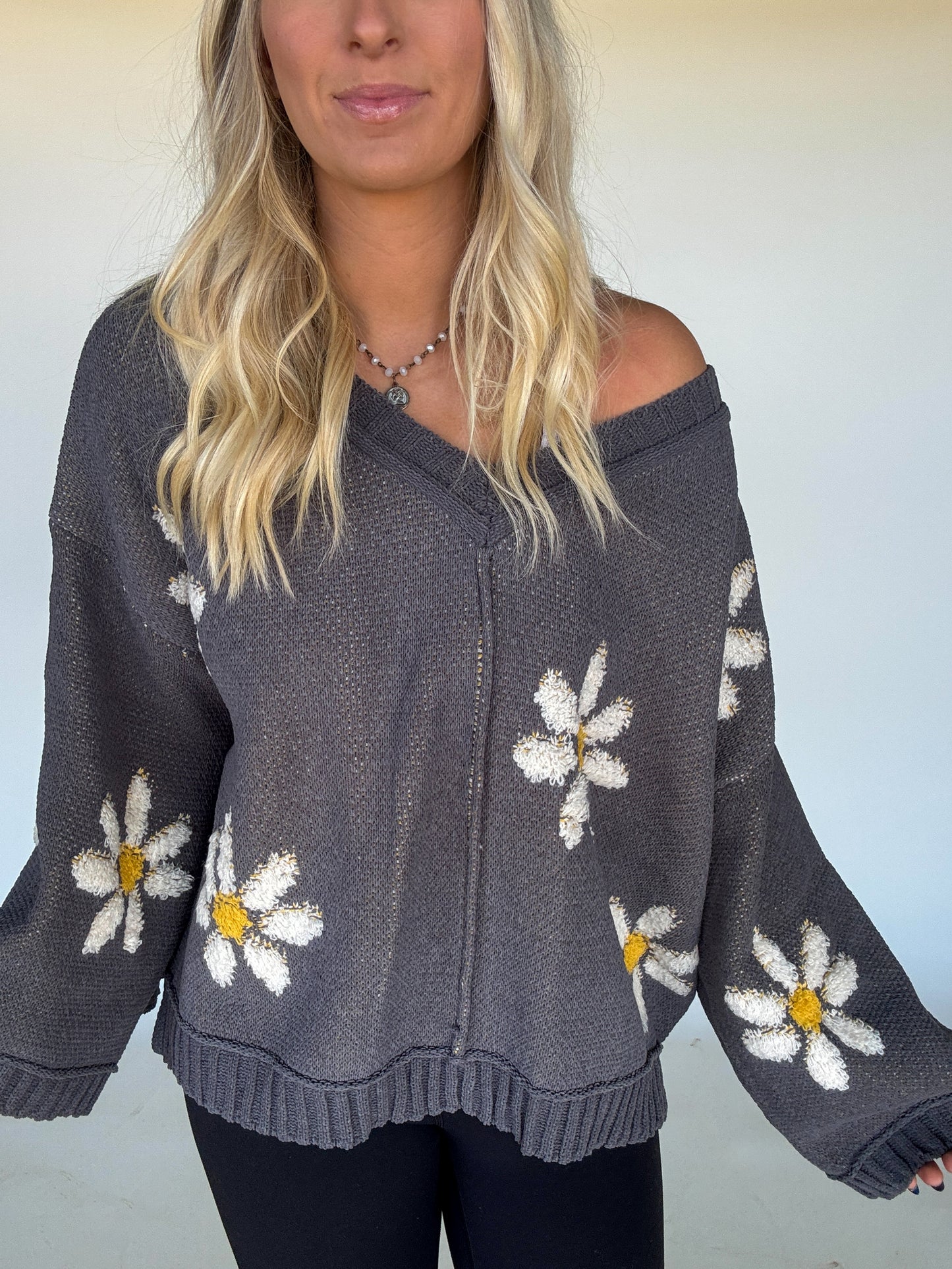 Golden Days Sweater - Charcoal