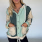 Miles Patchwork Hoodie - Forest/Cream