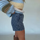 Autumn Bow Denim Skort