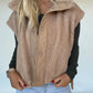 Cozy Up Sherpa Vest - Beige