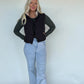 Sal Woven Solid Reversible Vest - Black