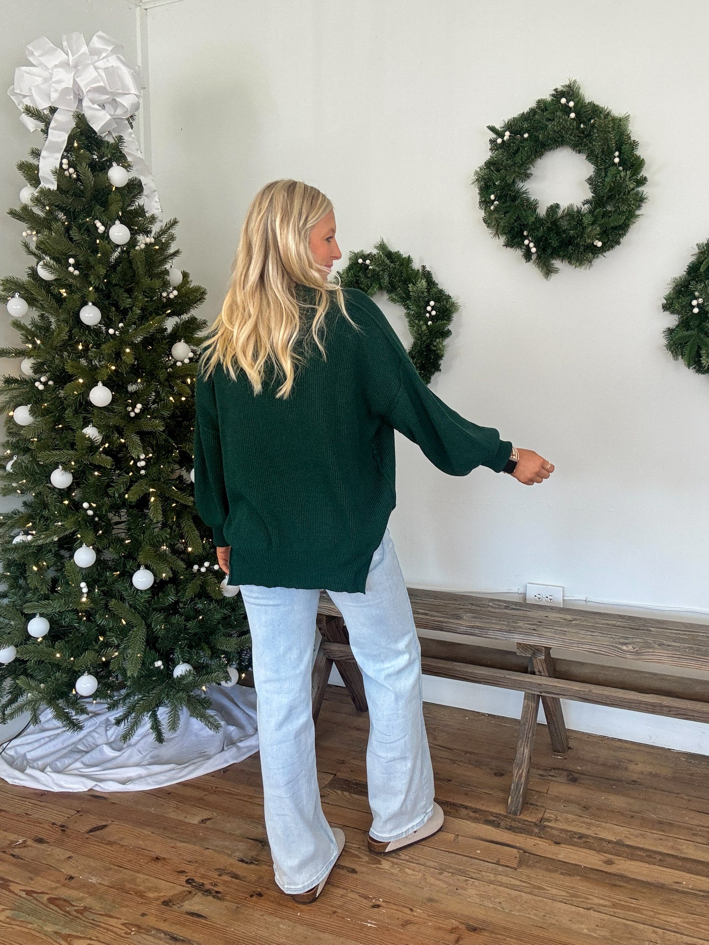 Bradley Ribbed Sweater - Hunter Green