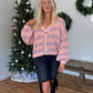 Pink Sweet Stripes Cardigan