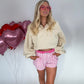 Catch My Vibe Button Pullover - Cream