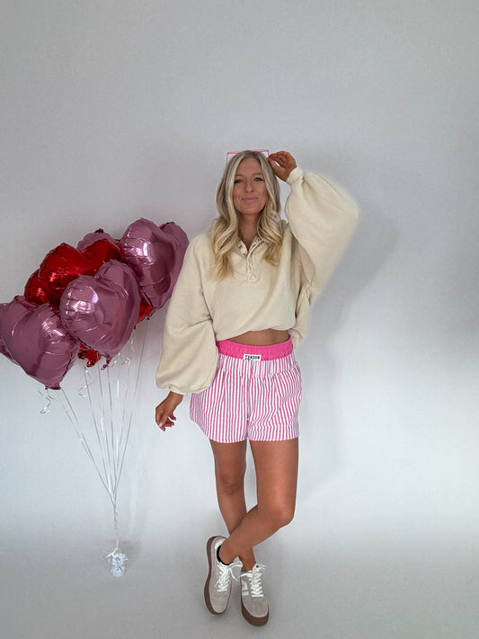 Mags Exposed Boxer Shorts - Pink