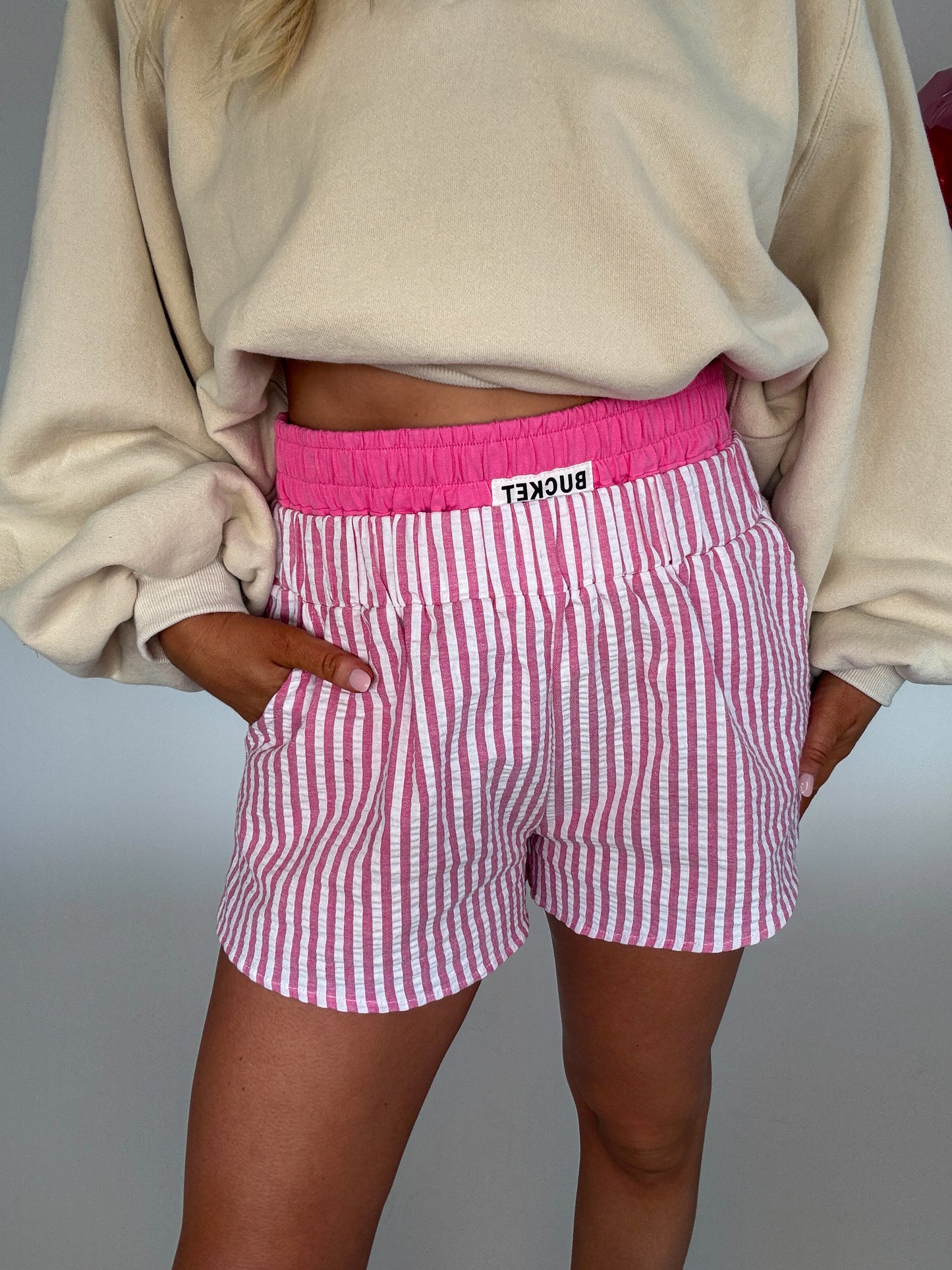 Mags Exposed Boxer Shorts - Pink