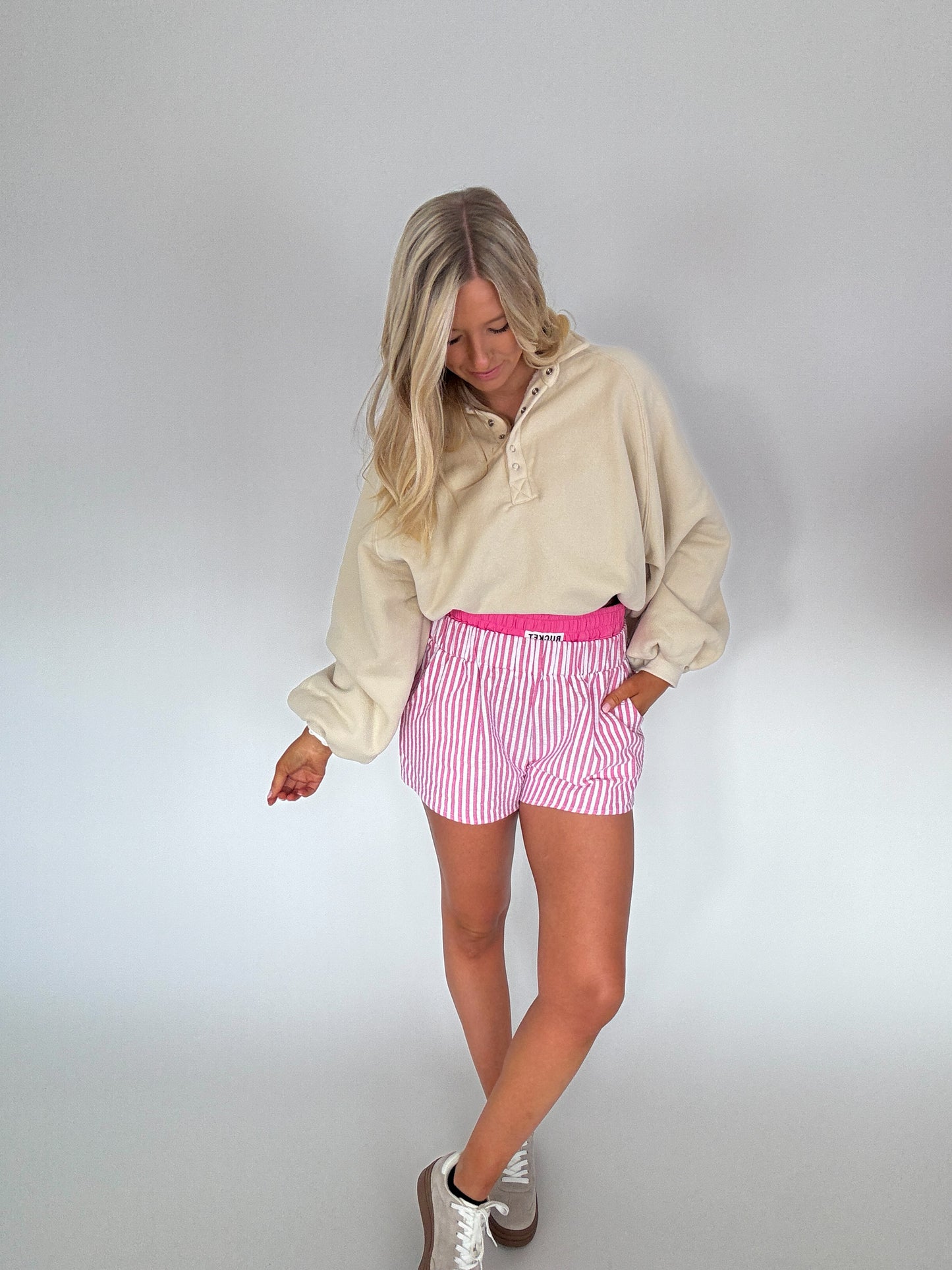 Mags Exposed Boxer Shorts - Pink