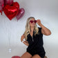 Take Me On Lounge Short Set - Black