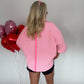 Ribbed Sabi Sweatshirt - Neon Pink