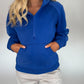 Zoey Long Hooded Sweatshirt - Cobalt