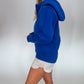 Zoey Long Hooded Sweatshirt - Cobalt