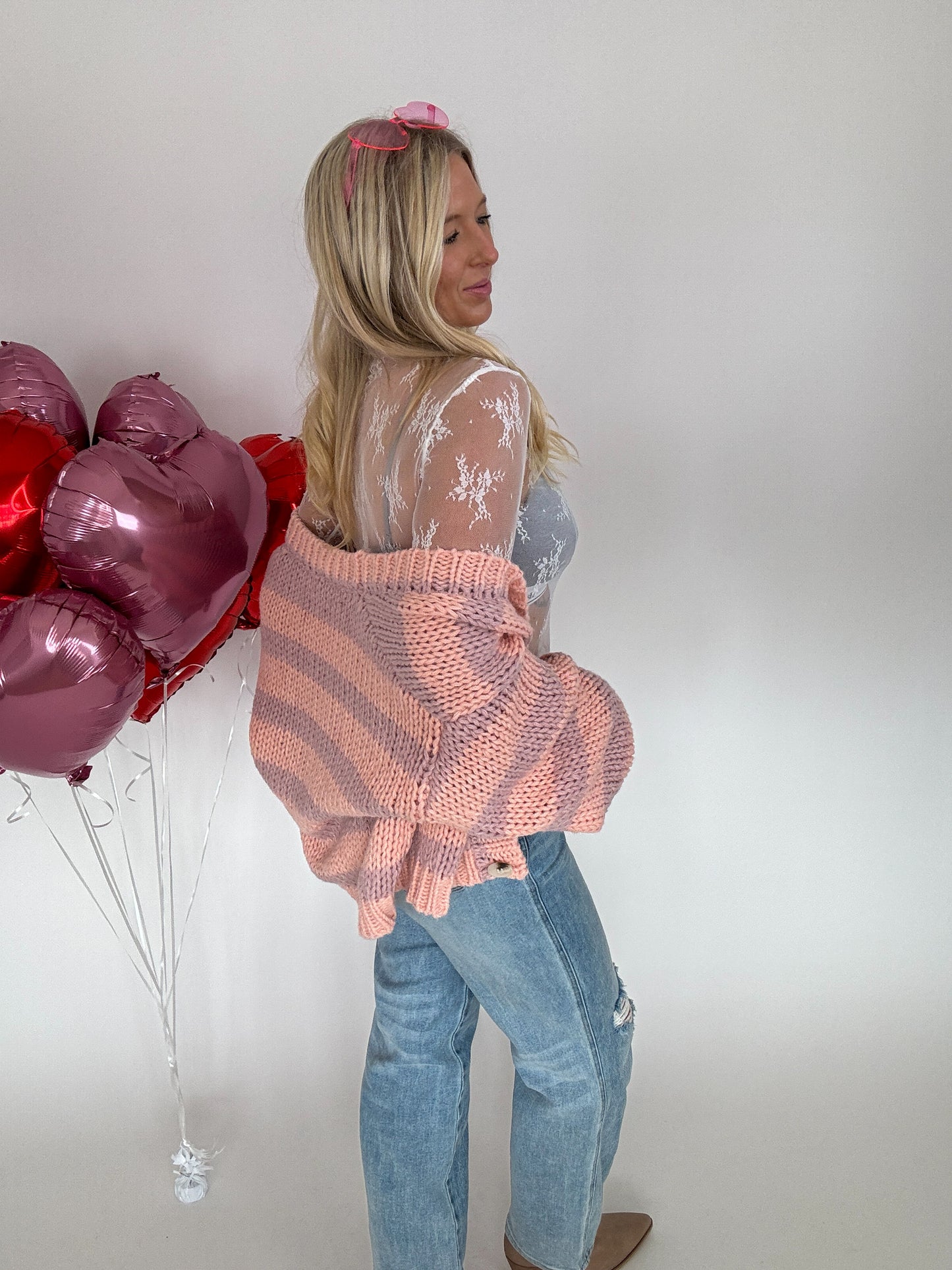 Speak Your Truth Mock Neck Lace Top - White