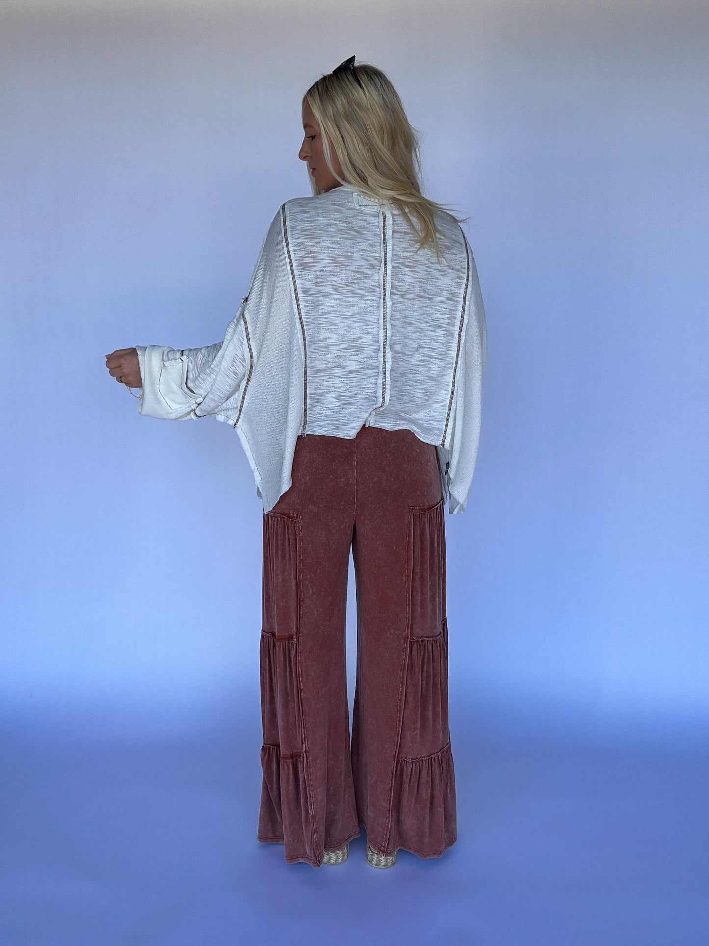 Wide Leg Tiered Pants - Sienna
