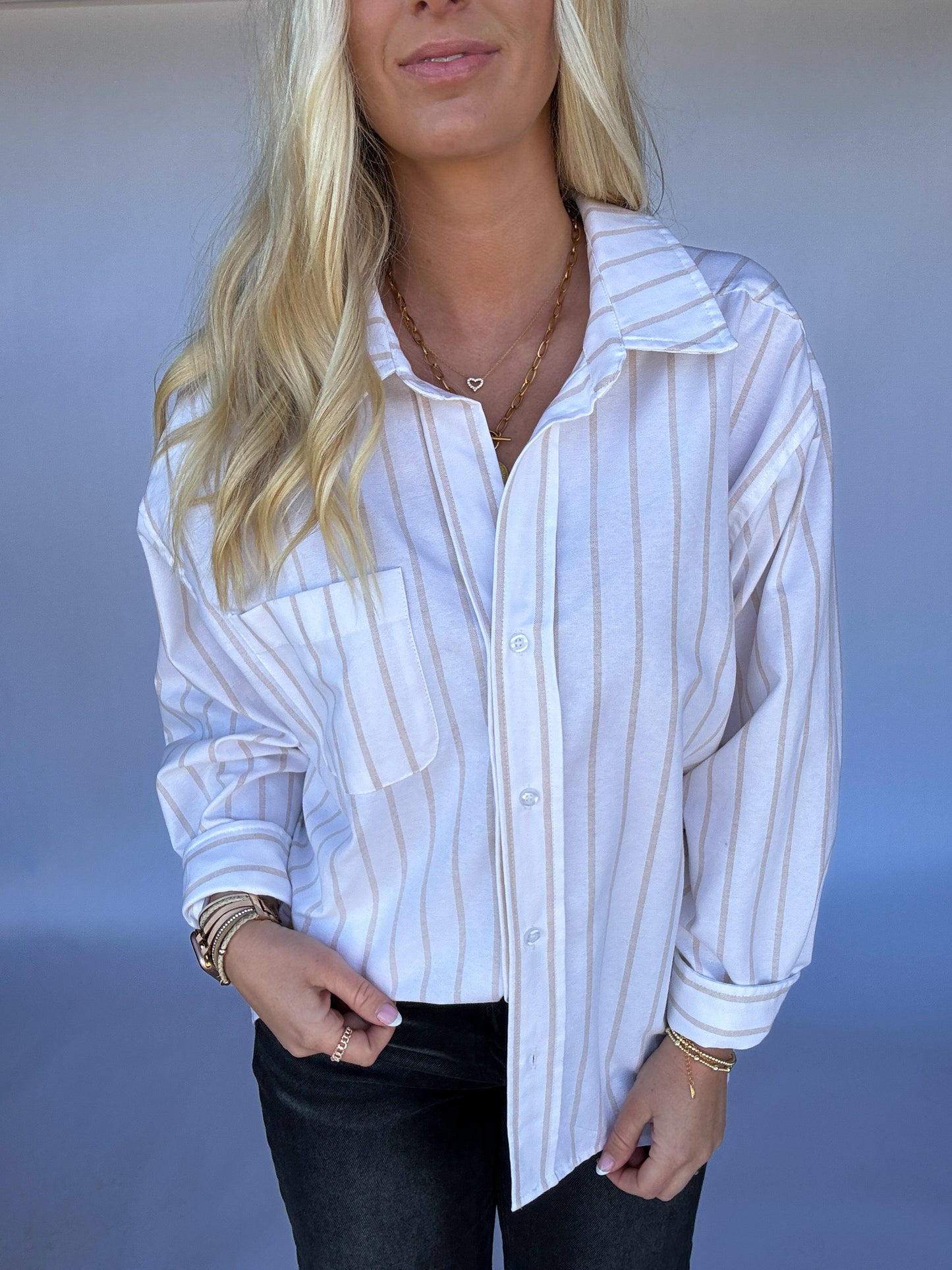 Sam Pin Stripe Oversized Shirt