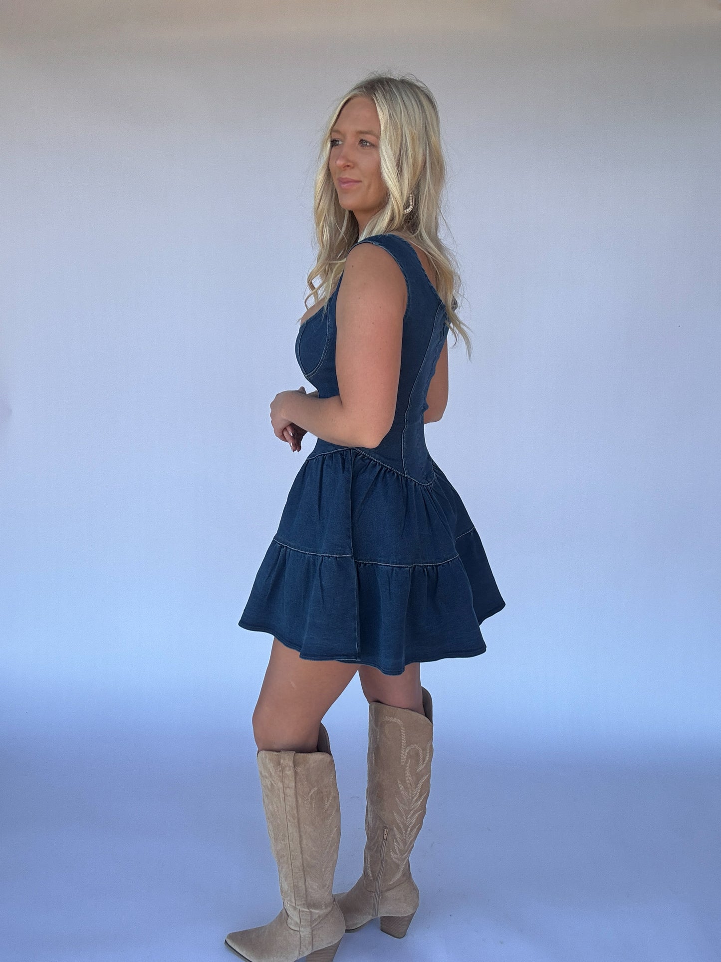 Denim Dreams Button Down Mini Dress