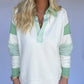 French Terry Knit Color Block - Sage