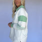 French Terry Knit Color Block - Sage