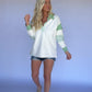 French Terry Knit Color Block - Sage