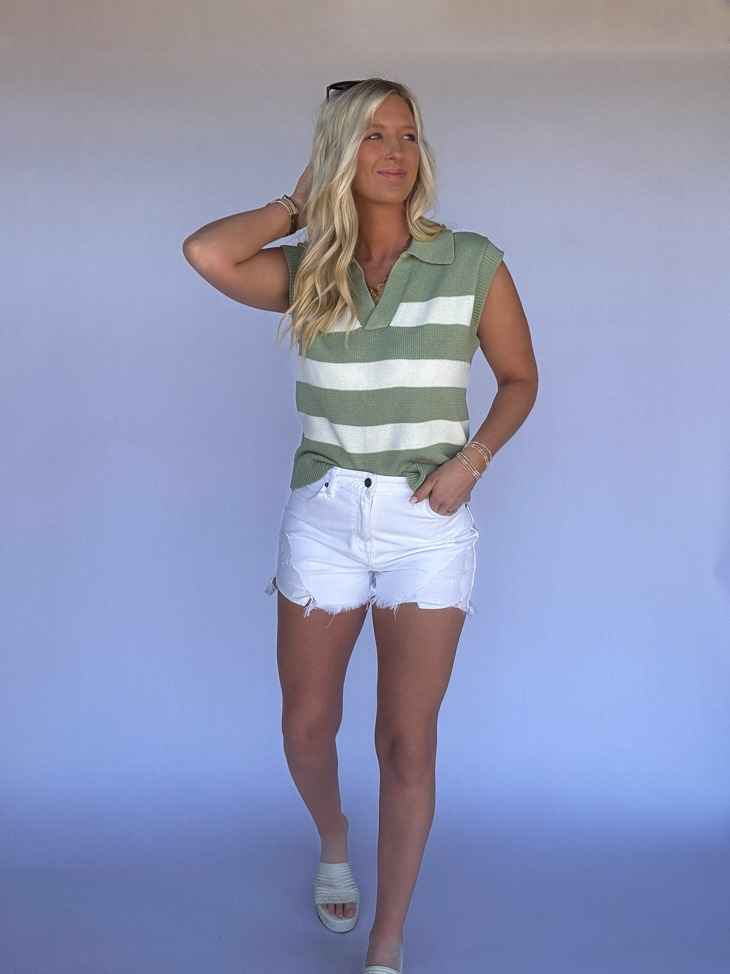 Bailee Striped Sweater Top