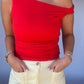 Tanner Asymmetrical Top - Red