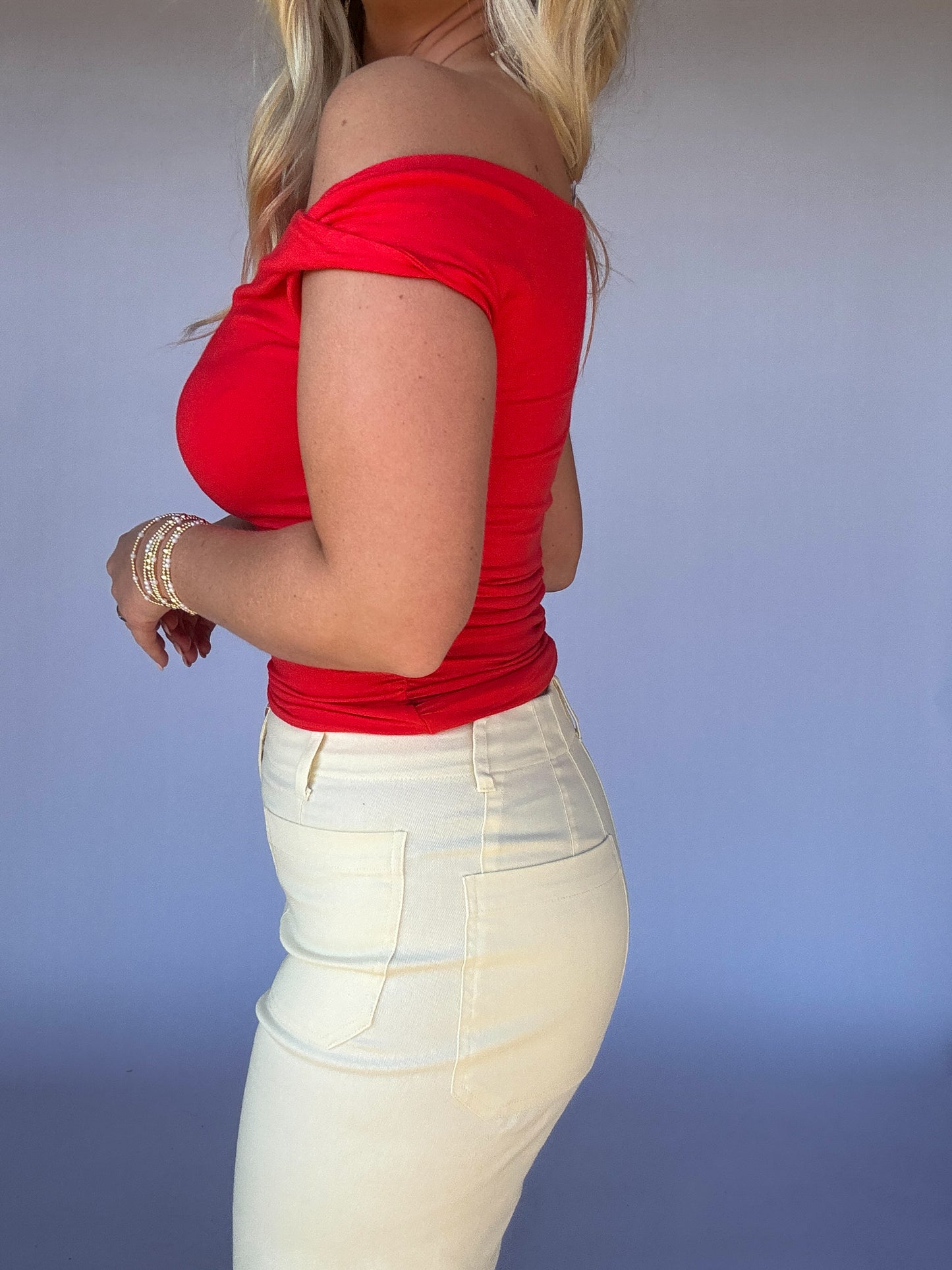 Tanner Asymmetrical Top - Red