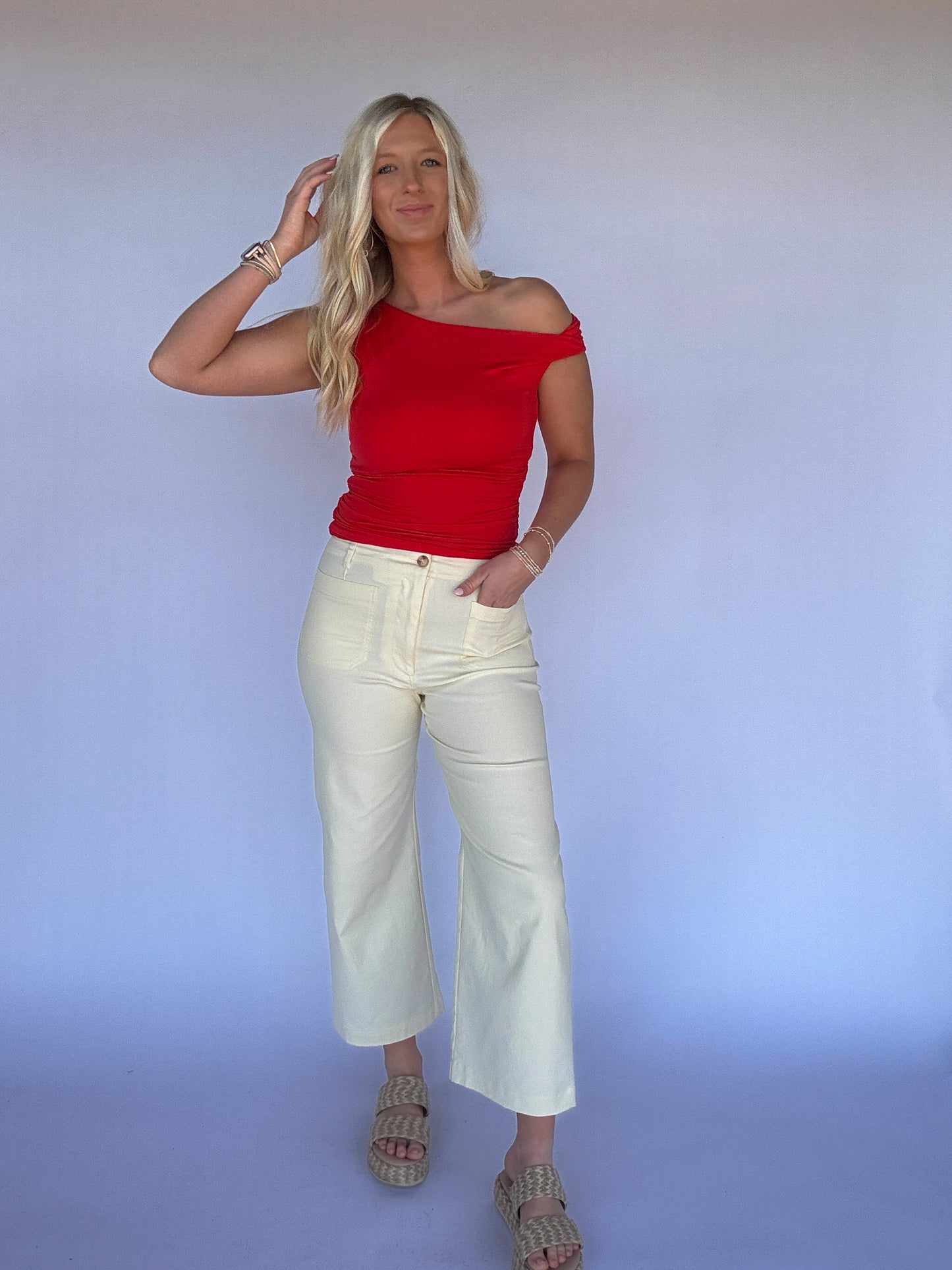 Tanner Asymmetrical Top - Red