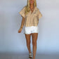 Babydoll Peplin Top - Ice Peach