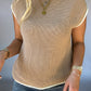 Tarsi Sweater Tank - Natural/White