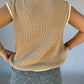 Tarsi Sweater Tank - Natural/White