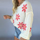 Golden Days Lightweight Sweater - Ivory/coral