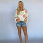 Golden Days Lightweight Sweater - Ivory/coral