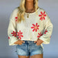 Golden Days Lightweight Sweater - Ivory/coral