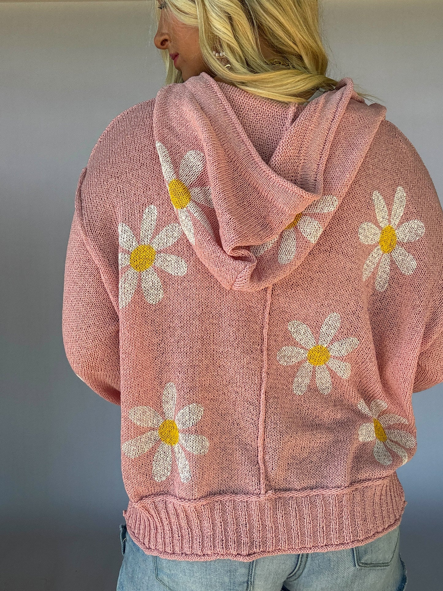 Golden Days Lightweight Sweater - Strawberry Milk