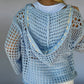 Crochet Flag Sweater - Sky Blue
