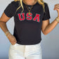 "USA" Graphic Baby Tee - Navy