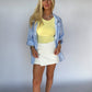 Charlotte Denim Skort - White