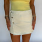 Charlotte Denim Skort - White