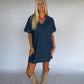 Ellie V-Neck Denim Dress