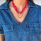 Dawgs Heart Scarf Necklace