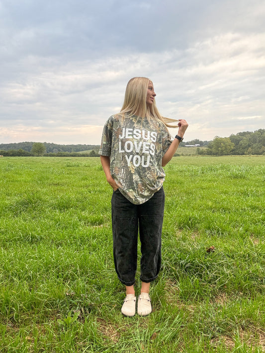JESUS LOVES YOU Camo Tee