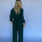 Meg Knit Jumpsuit - Hunter Green