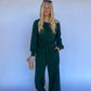 Meg Knit Jumpsuit - Hunter Green